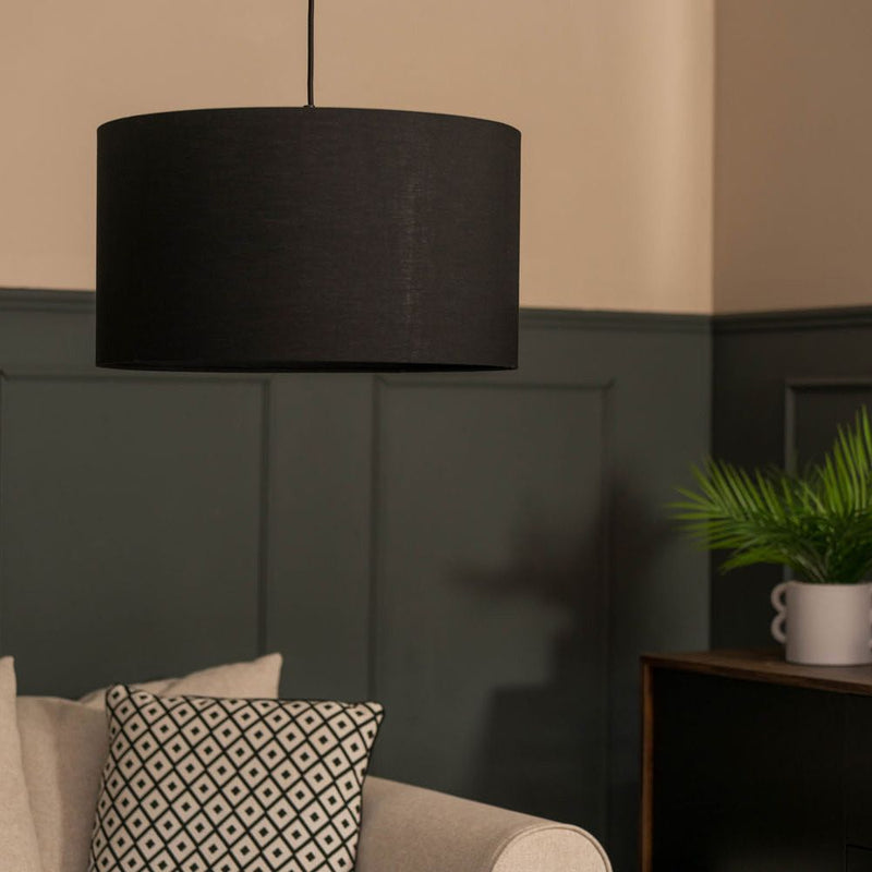 Large Drum Shade in Black