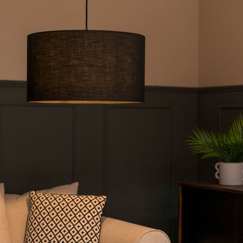 Large Drum Shade in Black