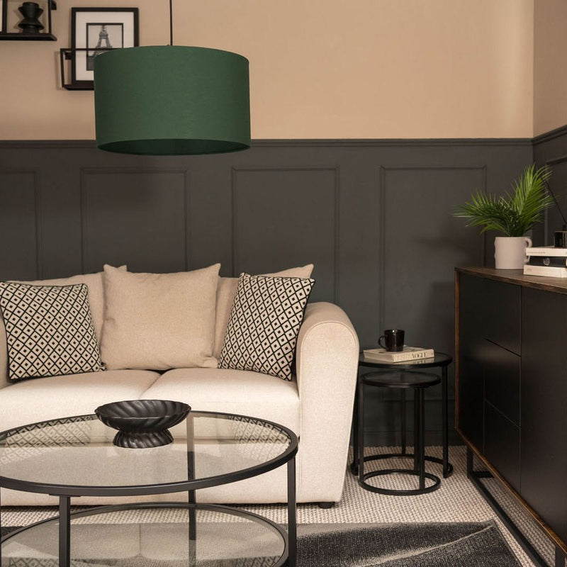 Large Drum Shade in Forest Green