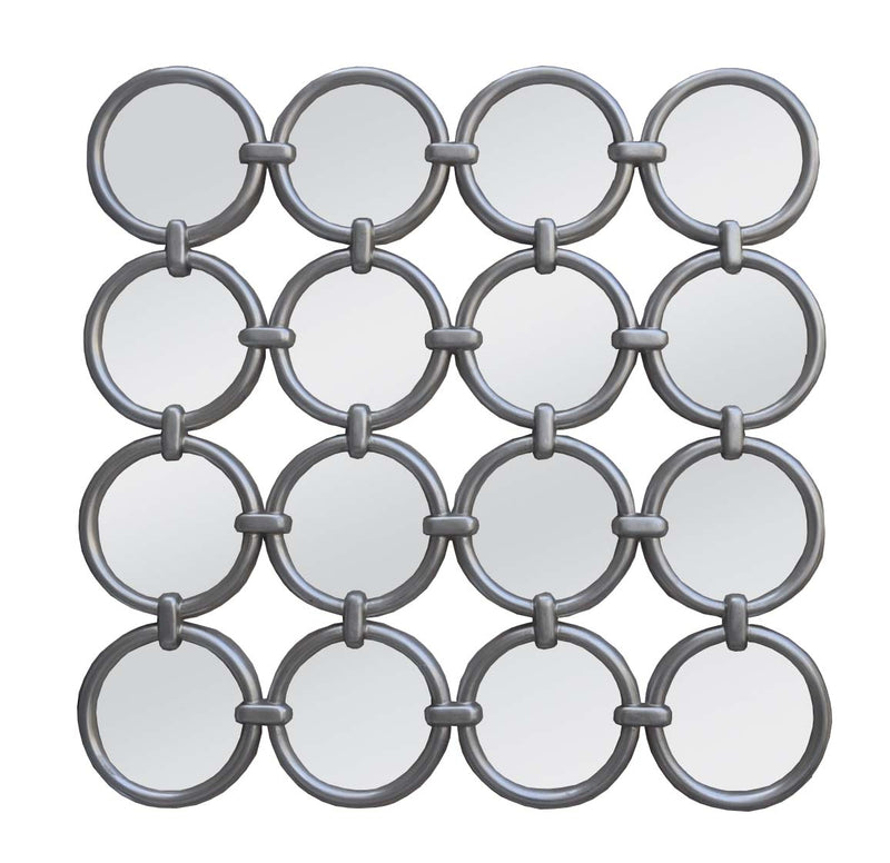 118 X 118CM SILVER FRAME MIRROR