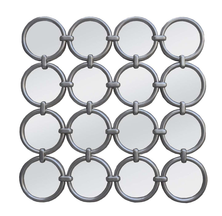 118 X 118CM SILVER FRAME MIRROR