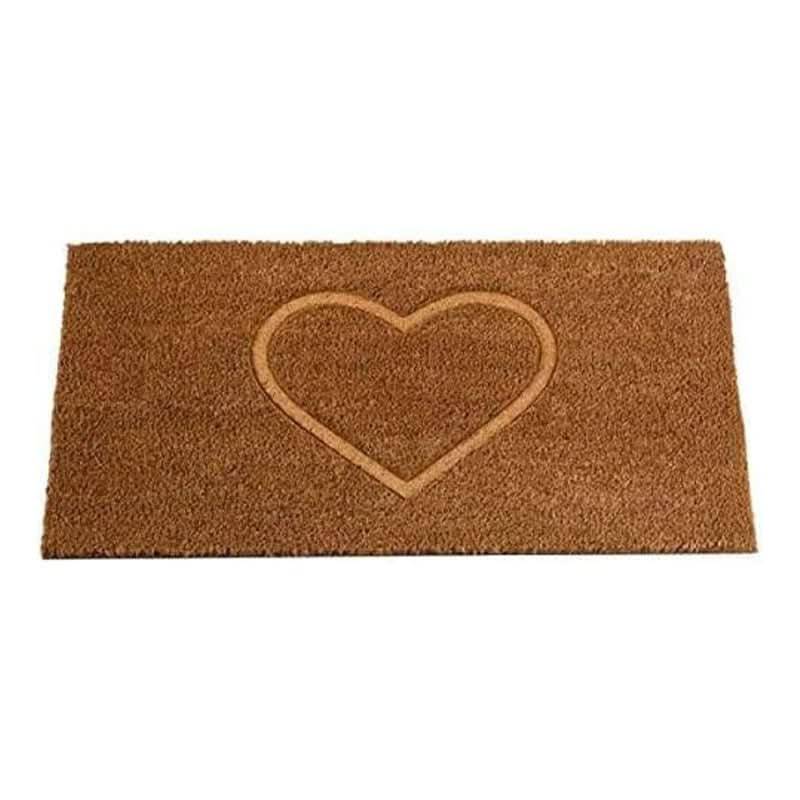 Decorative Non Slip Entry Welcome Doormat - 75 x 45cm Heart