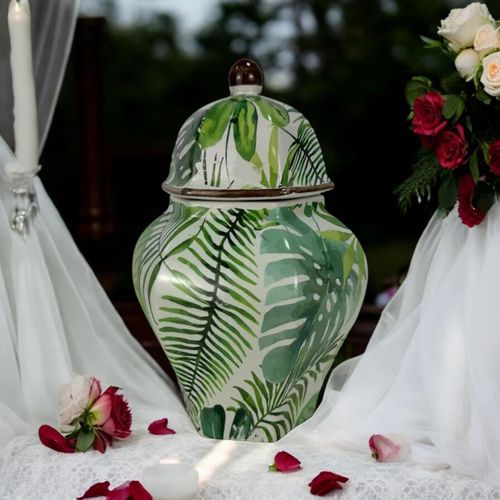 26CM PALM LEAF GINGER JAR - InStock