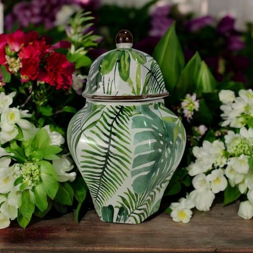 26CM PALM LEAF GINGER JAR - InStock