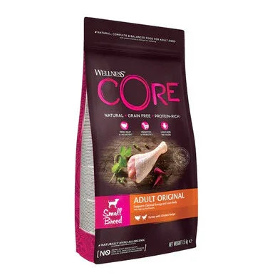 Wellness CORE Dog Dry Small Breed Adult Original - Turkey with Chicken Recipe 1.5kg