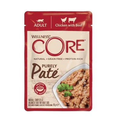 Wellness CORE Cat Wet Purely Paté Adult Chicken with Beef 85g x 24