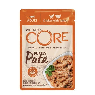 Wellness CORE Cat Wet Purely Paté Adult Chicken with Turkey 85g x 24