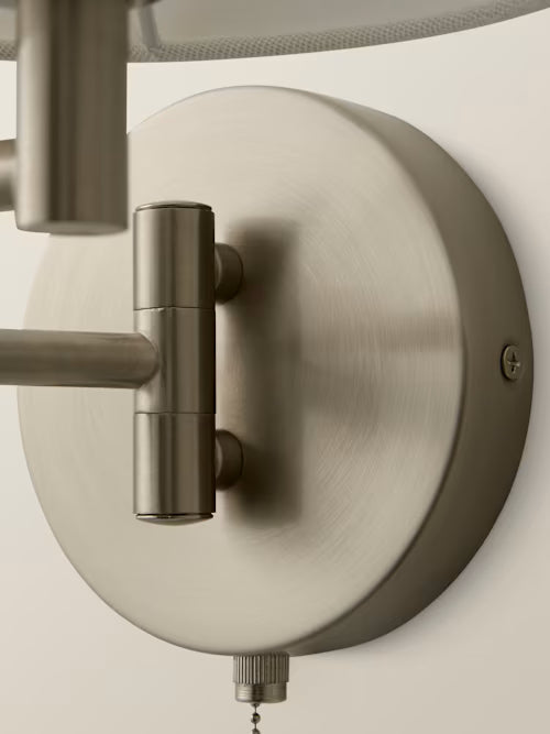 LED  Swing Arm Wall Light with Tapered Shade