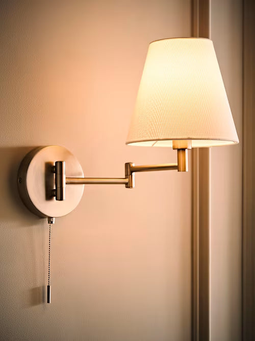LED  Swing Arm Wall Light with Tapered Shade