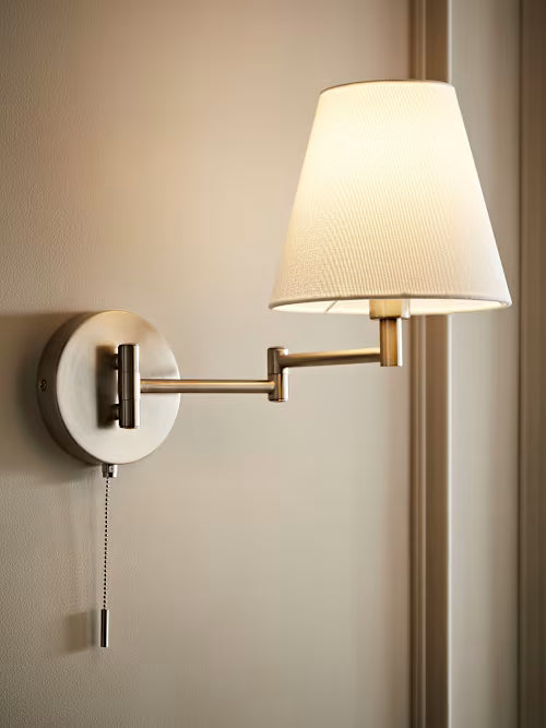 LED  Swing Arm Wall Light with Tapered Shade
