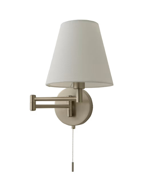 LED  Swing Arm Wall Light with Tapered Shade