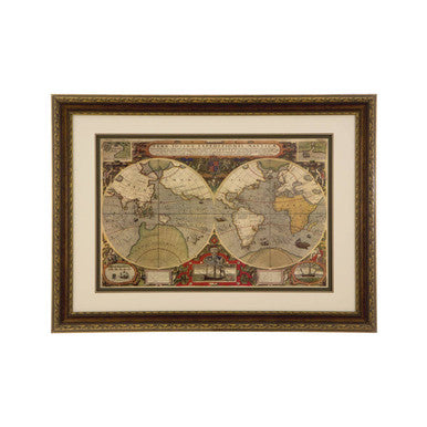 Framed World Map Wall Art | Global Wall Art