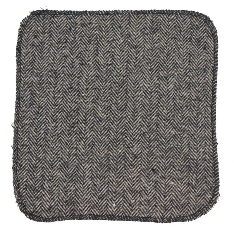 281 - Men's Herringbone Tweed Wool Tie & Hankerchief 2"