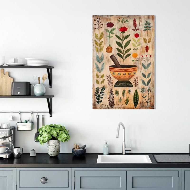 Folk Herbal Canvas