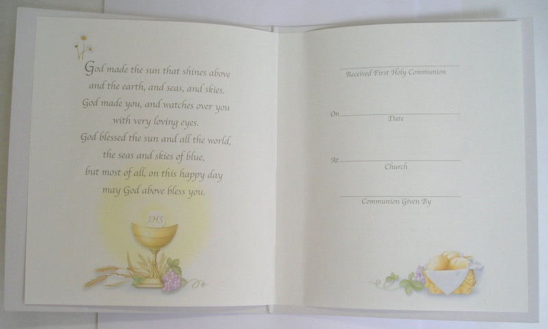First Holy Communion Keepsake Parchment Card