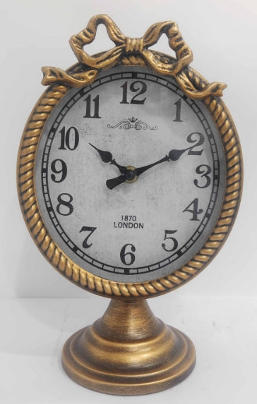 AcaciaHome Durable Table Clock, Art Deco Design, Elegant Home or Office Decor for Living Room, Hallway, Dining Room