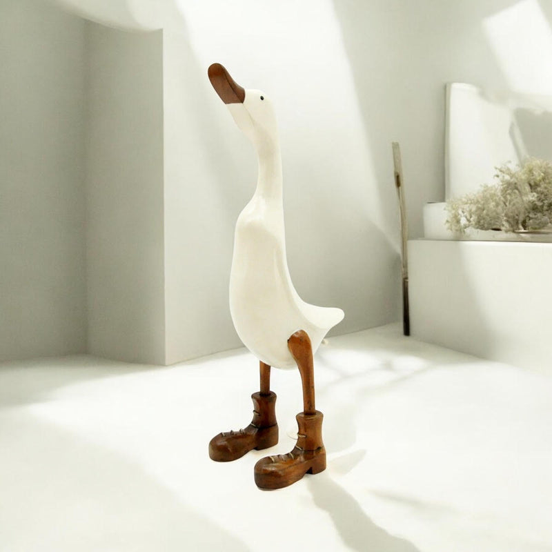 70CM CREAM DUCK WITH BOOTS
