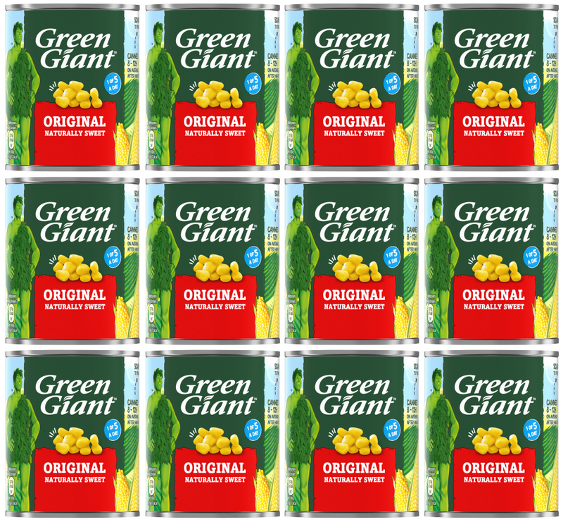 12 x Green Giant Original Sweetcorn Niblets 198Gm