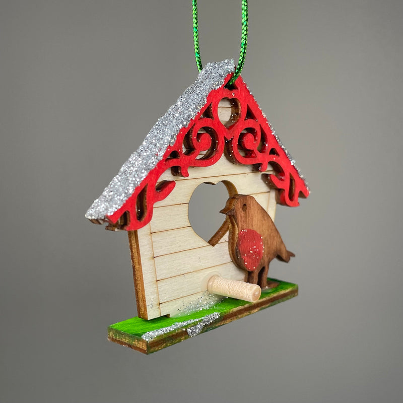 Birdhouse Bauble - Handmade Ornament