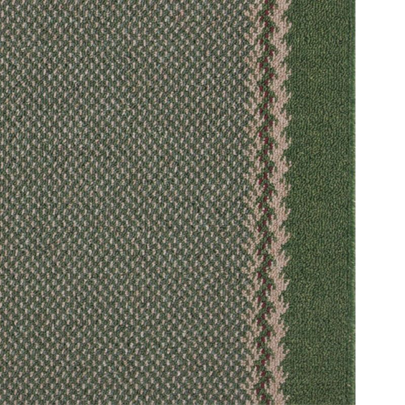 Washable Designer Bordered Green Rug | 116Gr