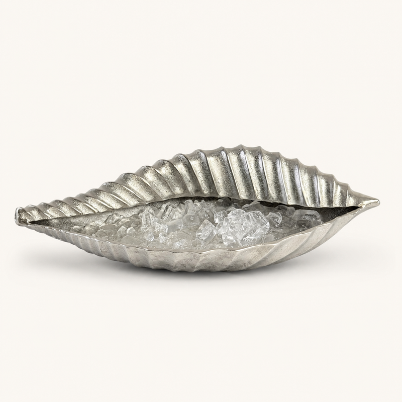 Clamshell Solid Cast Champagne Ice Bucket - Wine Cooler