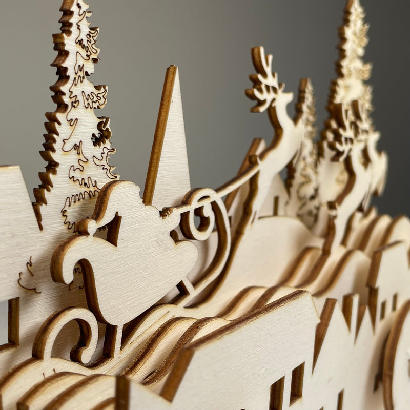 Mechanical Santa Sleigh - Flatpack Model Kit