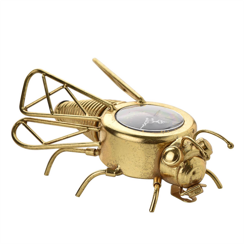 Hometime Wall Clock Gold Bee Design