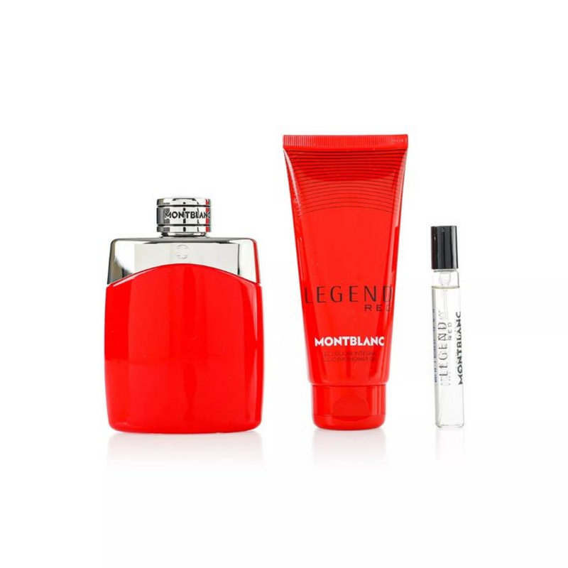Montblanc Legend Red Gift Set (Eau De Parfum Spray 100ml  Shower Gel 100ml  Eau De Parfum Spray 7.5ml)