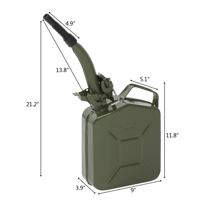 5L 0.6mm American Oil Barrel Army Green With Inverted Oil Pipe