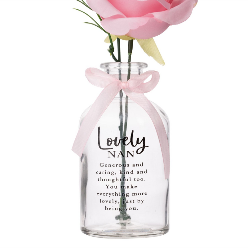 Peaches & Cream Flower in Glass Jar - Nan