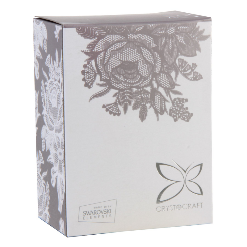 Crystocraft Chrome Plated Butterfly Plaque - Thank you