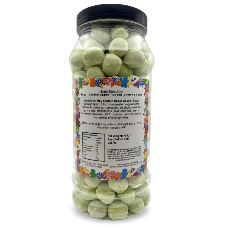 Apple Flavour Bon Bons Retro Sweets Bon Bons Gift Jar - 765g