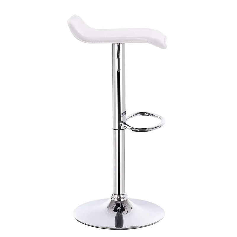 1PC Height-Adjustable Bar Stool Synthetic Leather Chrome-plated Steel Anti-slip Rubber Easy-care Chair Well-pad Counter Stool