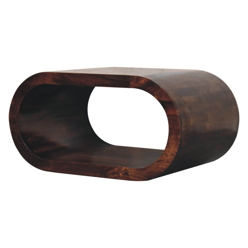 Artisan Furniture Solid Wood California Amaya California Walnut Coffee Table, Brown, Open Slot