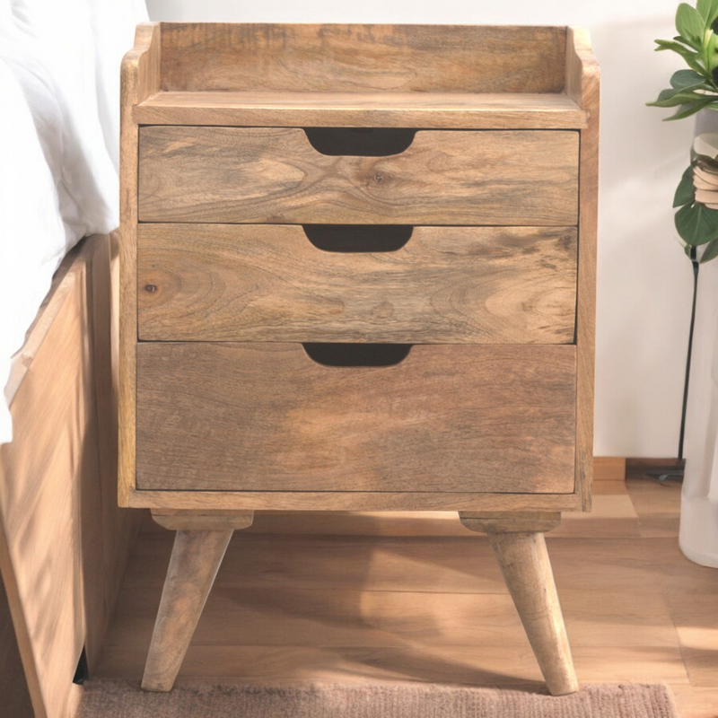 Artisan Furniture Solid Wood 3 Drawer Gallery Bedside