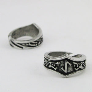 Eihwaz Letter Y Rune Ring - Adjustable
