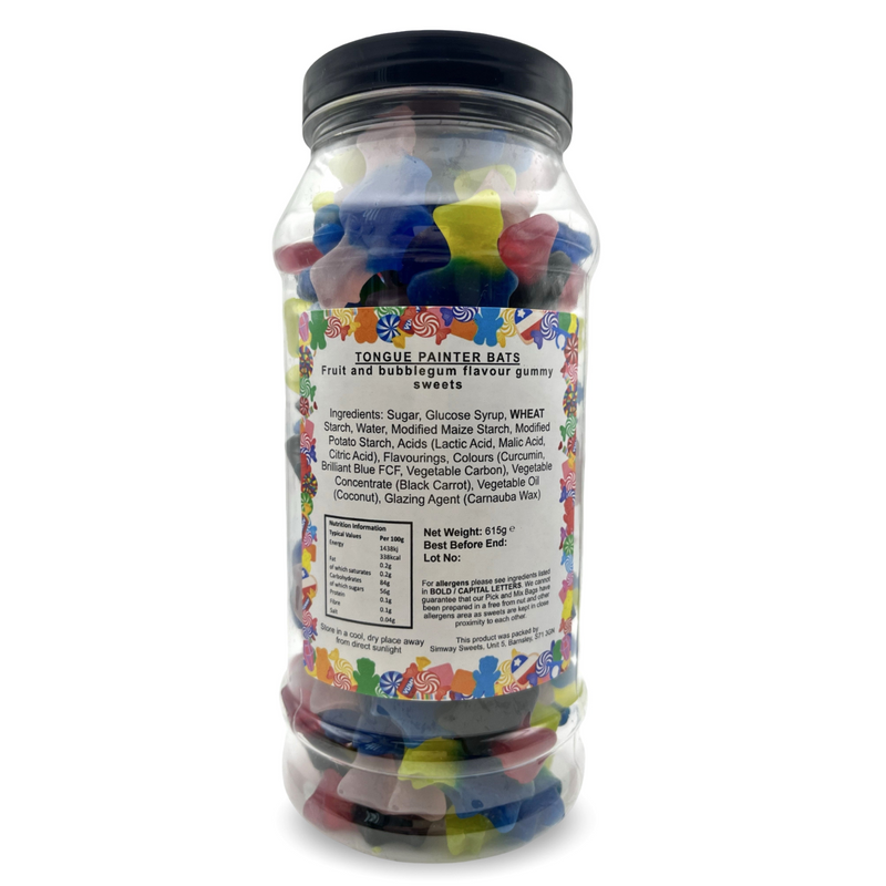 Tongue Painter Bats Retro Sweets Gift Jar - 615g
