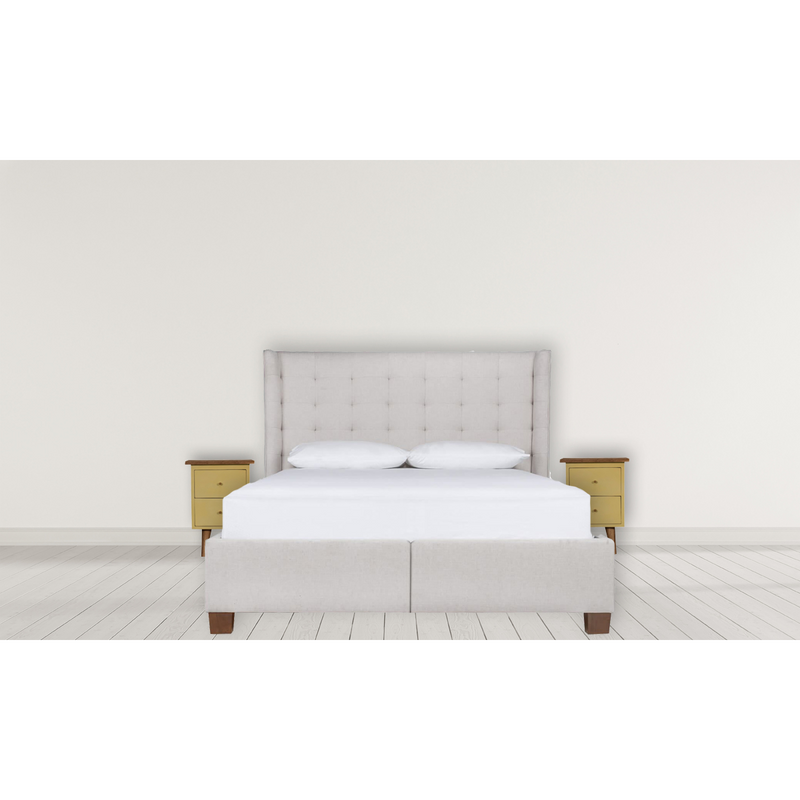 Artisan Furniture Solid Wood Yellow Hand Painted Bedside