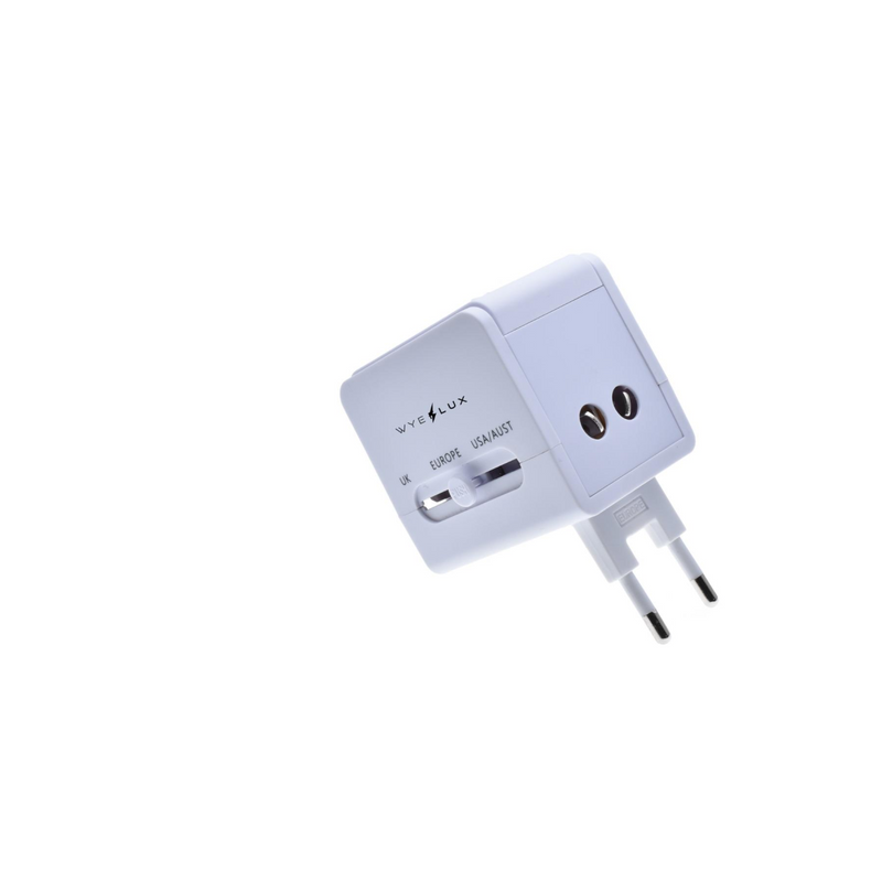 WYEFLUX Global Connect Travel Adaptor USB-A & USB-C Ports