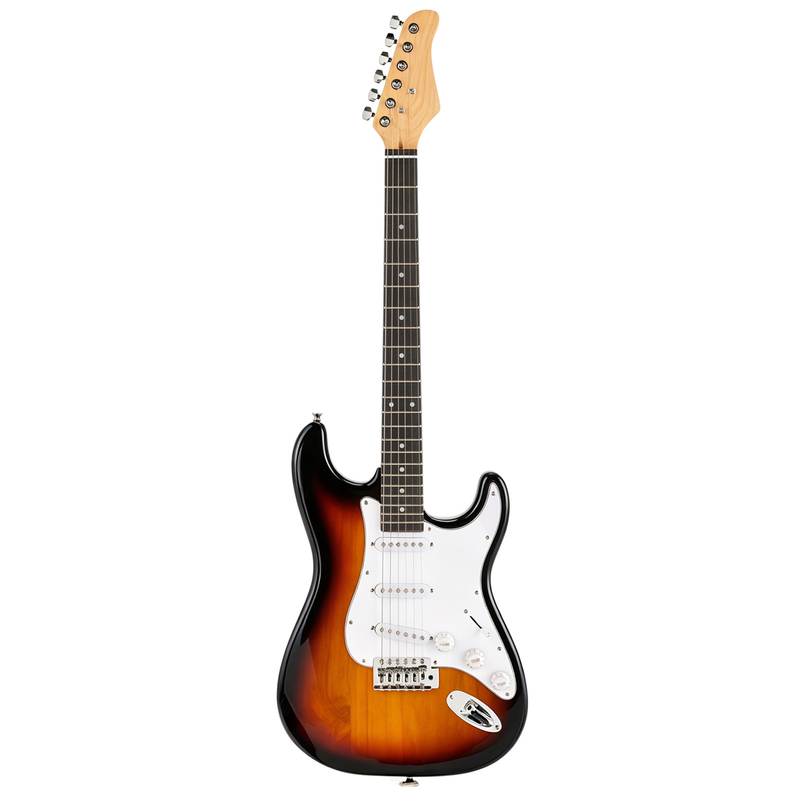 GST Stylish Electric Guitar Kit with Black Pickguard Sunset Color