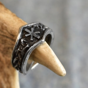 Jera Letter J Rune Ring - Adjustable