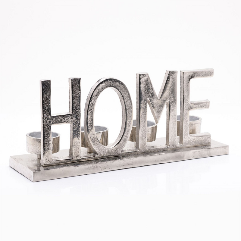 Metal 'Home' Tea Light Holder 31cm