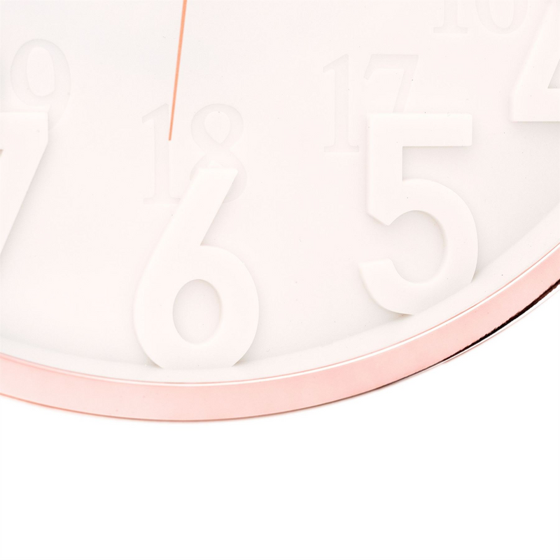 Hometime Round 3D Numbers Wall Clock Rose Gold 35cm