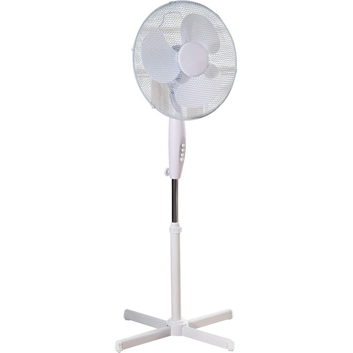 16" Fan Pedestal Stand 140cm Adjustable Height, 3 Speed Setting, Oscillating