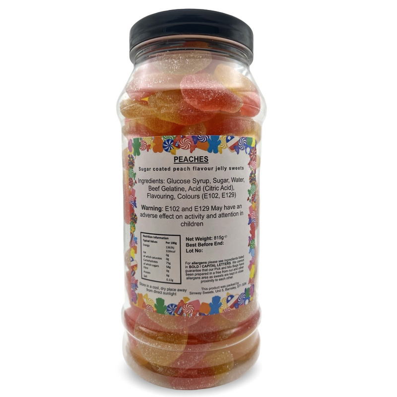 Peaches Retro Sweets Gift Jar - 815g