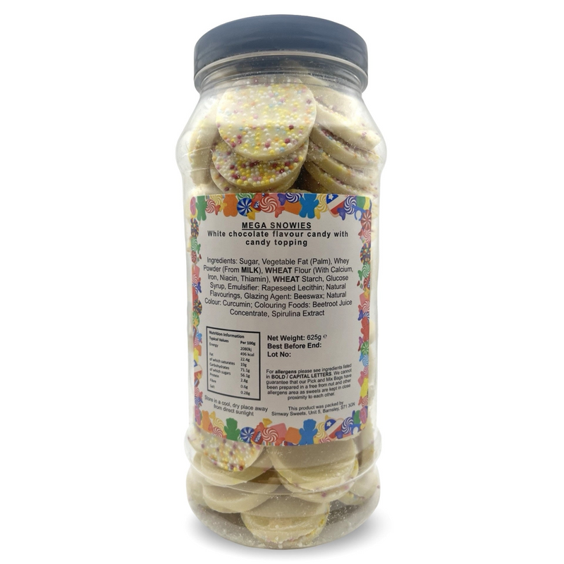 White Chocolate Mega Jazzies Retro Sweets Gift Jar - 625g
