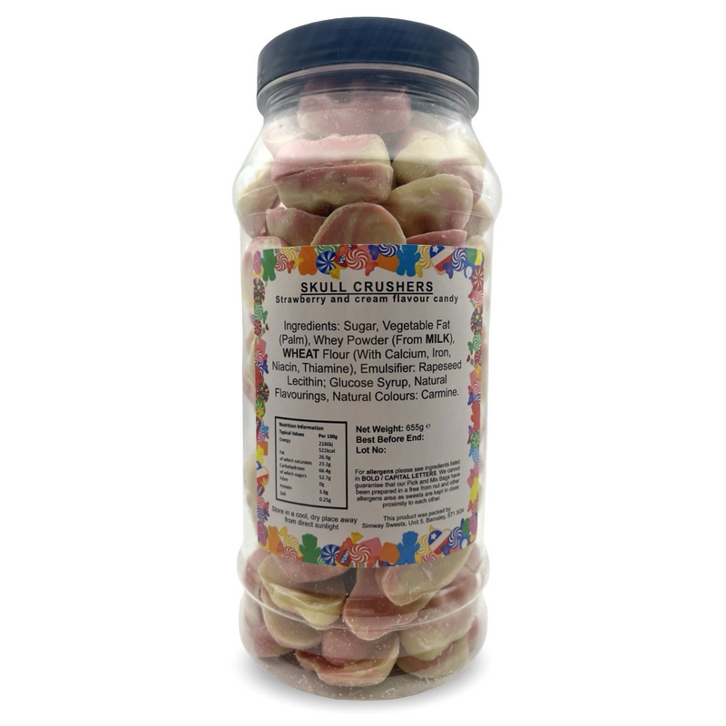Skull Crusher Chocolate Shapes Retro Sweets Gift Jar - 655g