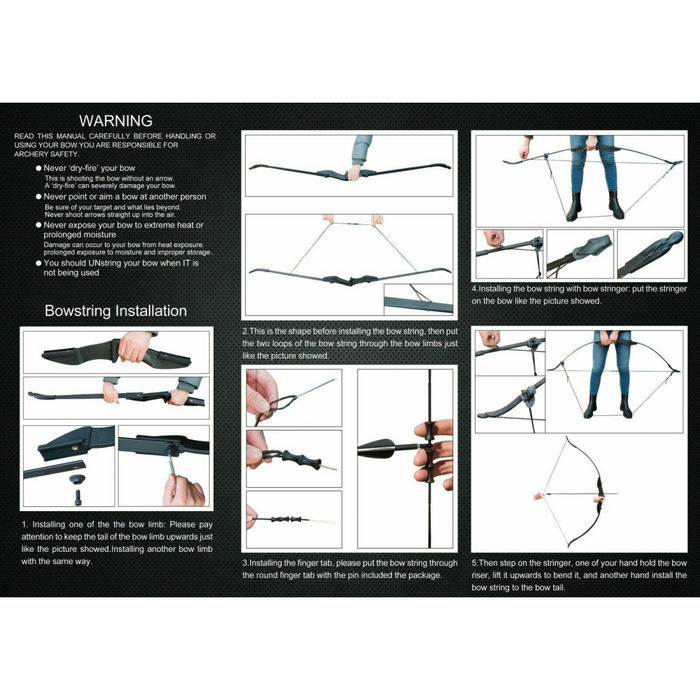 53" Takedown Recurve Bow Fiberglass Arrows Set 40lbs Archery Bow Hunting Shoot UK