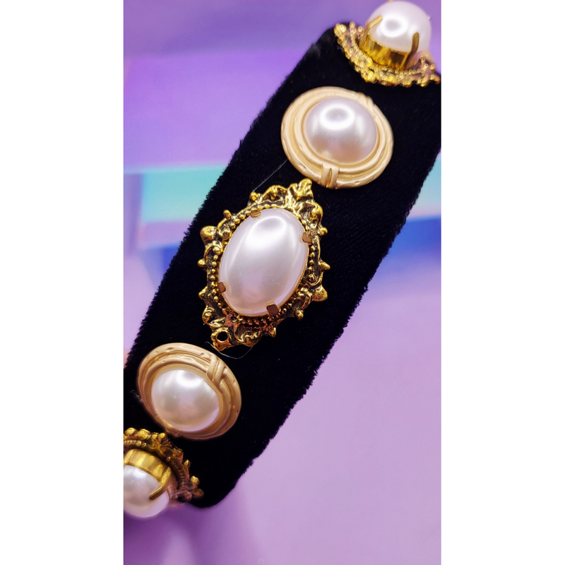 Divine Gold Pearl Hair band