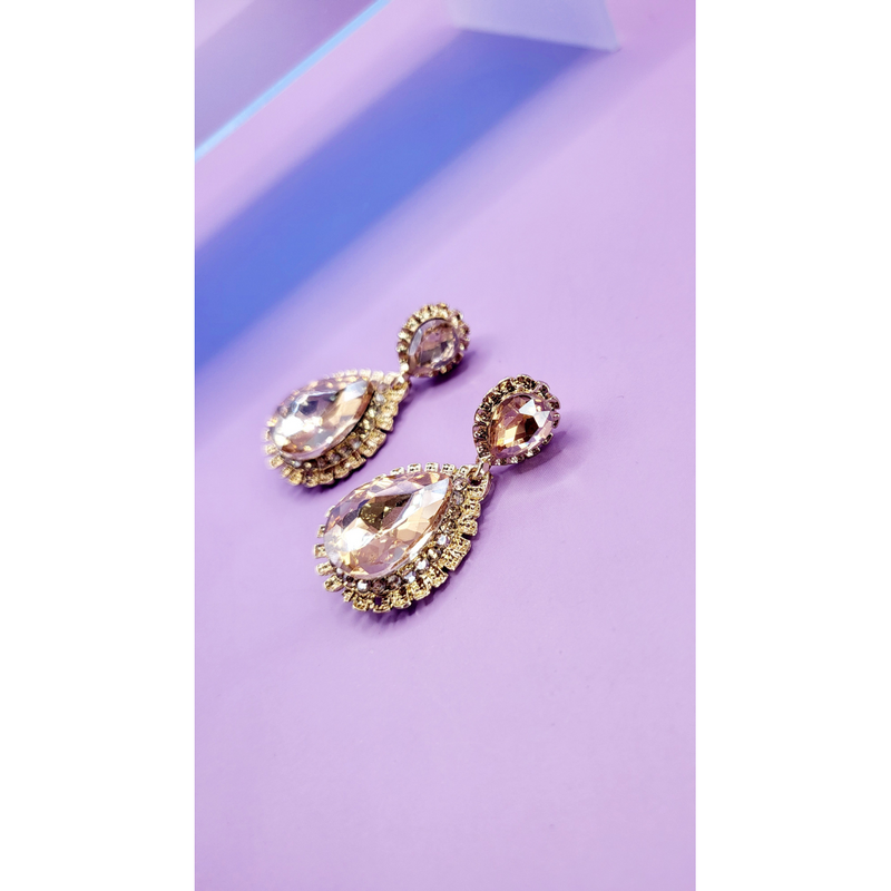 Pose Crystal Drop and Dangle Earrings